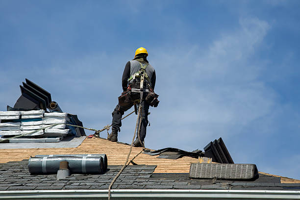Professional Roofing technician working in Economy, IN